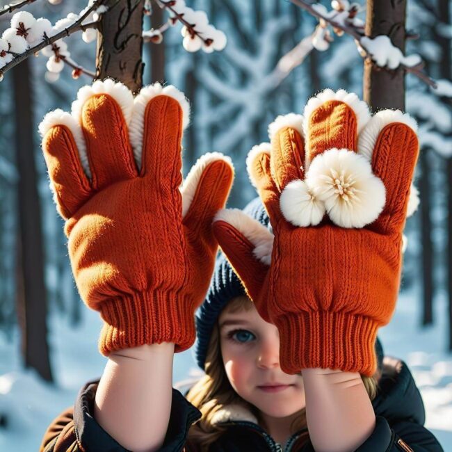 Dziecięce rękawiczki na mroźne dni