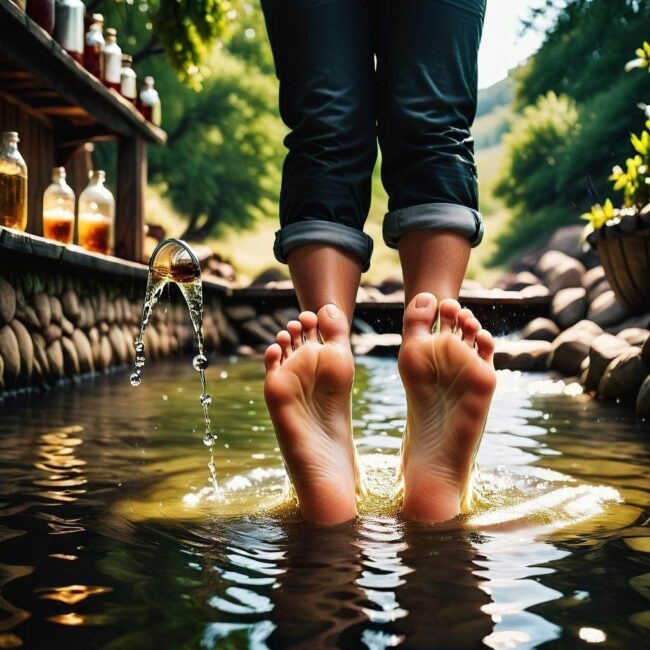 Kąpiel z octem dla stóp a usuwanie zrogowaceń